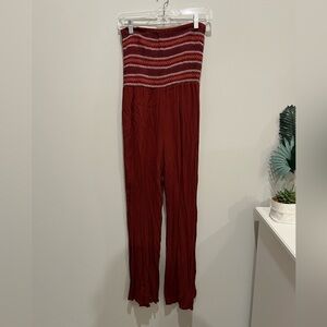 Sleeveless jumpsuit with embroidery, size S